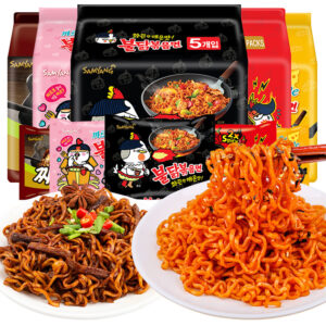 Samyang Buldak Korean Hot Spicy Chicken Stir-Fried Ramyun Noodles 4.94 oz (Pack of 5)