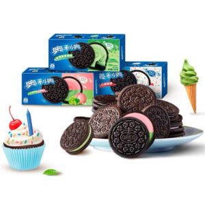 Oreo Sandwich Cookies 194g ice cream Profuse double fruit flavor White peach Oolong Mellow yogurt flavor