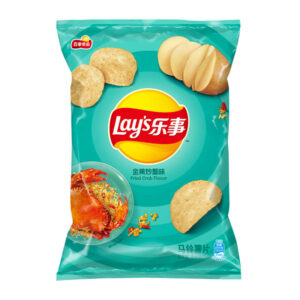 Lay's Golden Fried Crab Flavor Potato Chips 乐事金黄炒蟹味薯片 - 70g*22